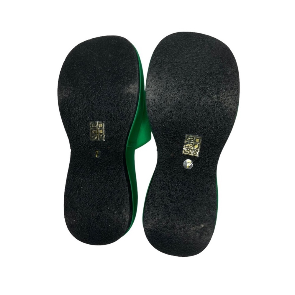 Free People Jeffrey Campbell Text Me Puffy Platform Sandal Green Neoprene 7 - Picture 8 of 11